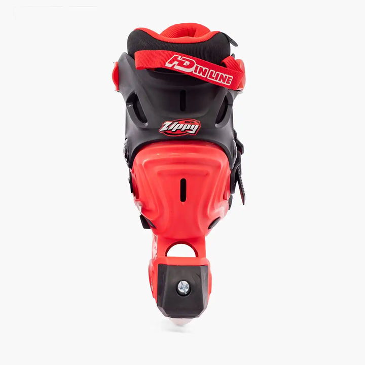 Patins Infantis Ajustável HD Inline Zippy Shock Red 68-72mm Abec-9