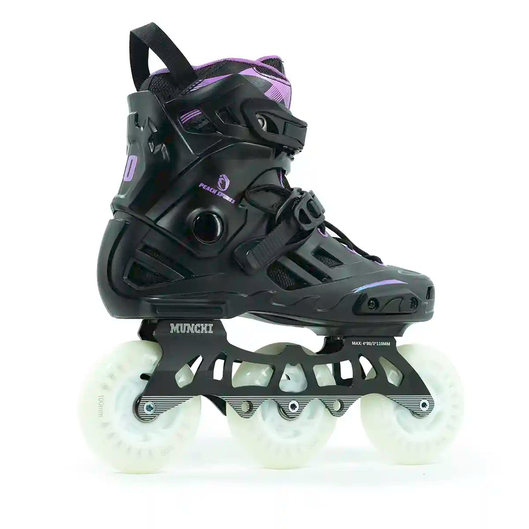 Patins Munchi M10 Roxo 3 Rodas Led 110mm Abec-11