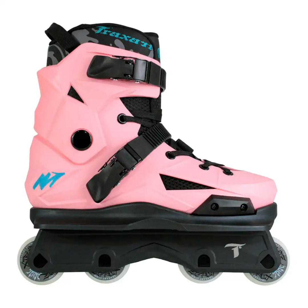 Patins Aggressive TRAXART Revolt Rosa  57mm Abec-9 Cromo
