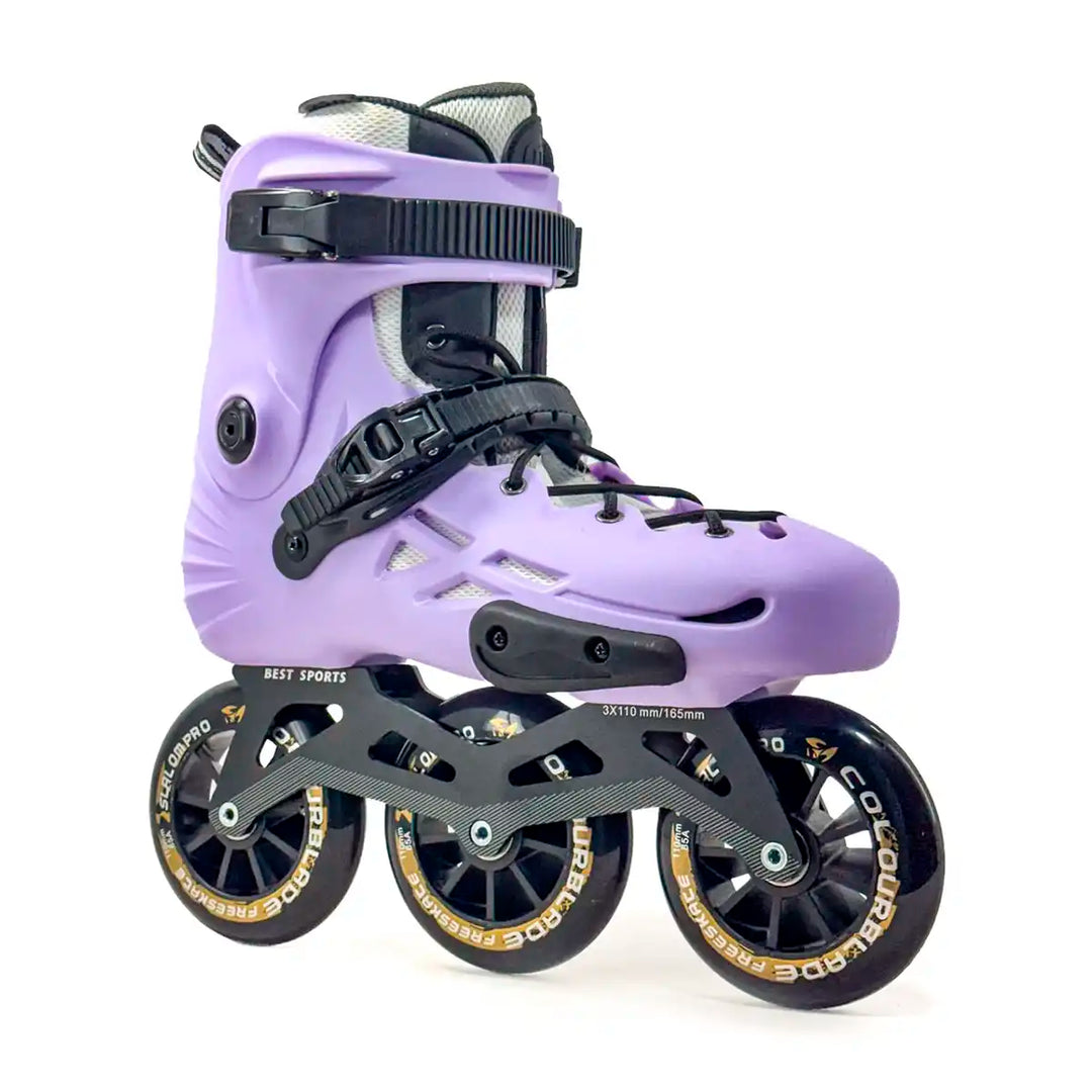 Patins Inline Profissional Micro Mt4 Lavanda Custom 110mm - tamanho 41-43
