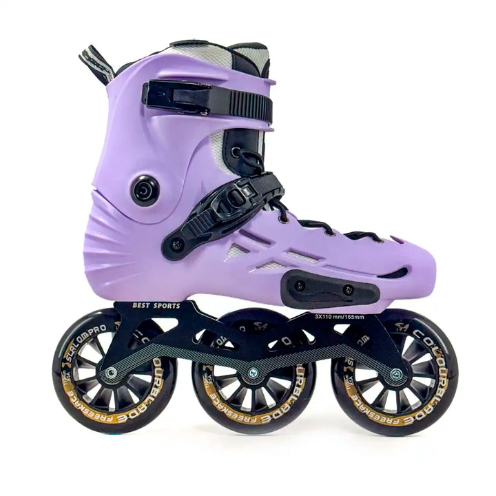 Patins Inline Profissional Micro Mt4 Lavanda Custom 110mm - tamanho 41-43