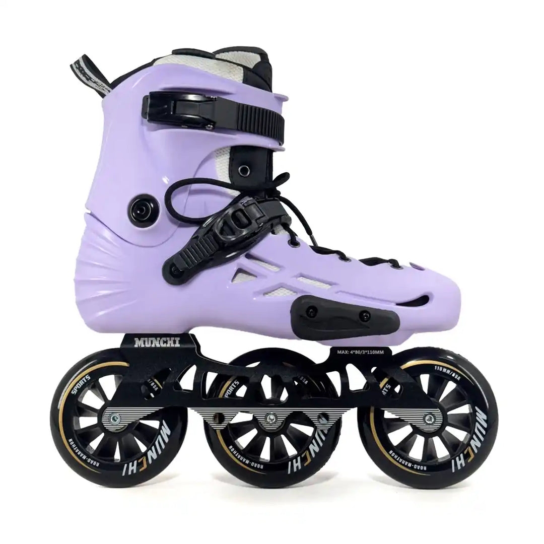 Patins Inline Profissional Micro Mt4 Lavanda Custom 110mm - tamanho 41-43