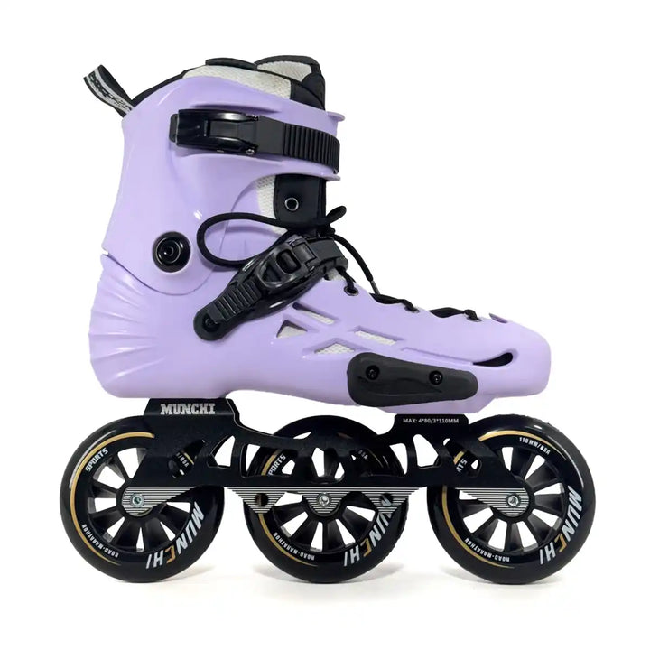 Patins Inline Profissional Micro Mt4 Lavanda Custom 110mm - tamanho 41-43