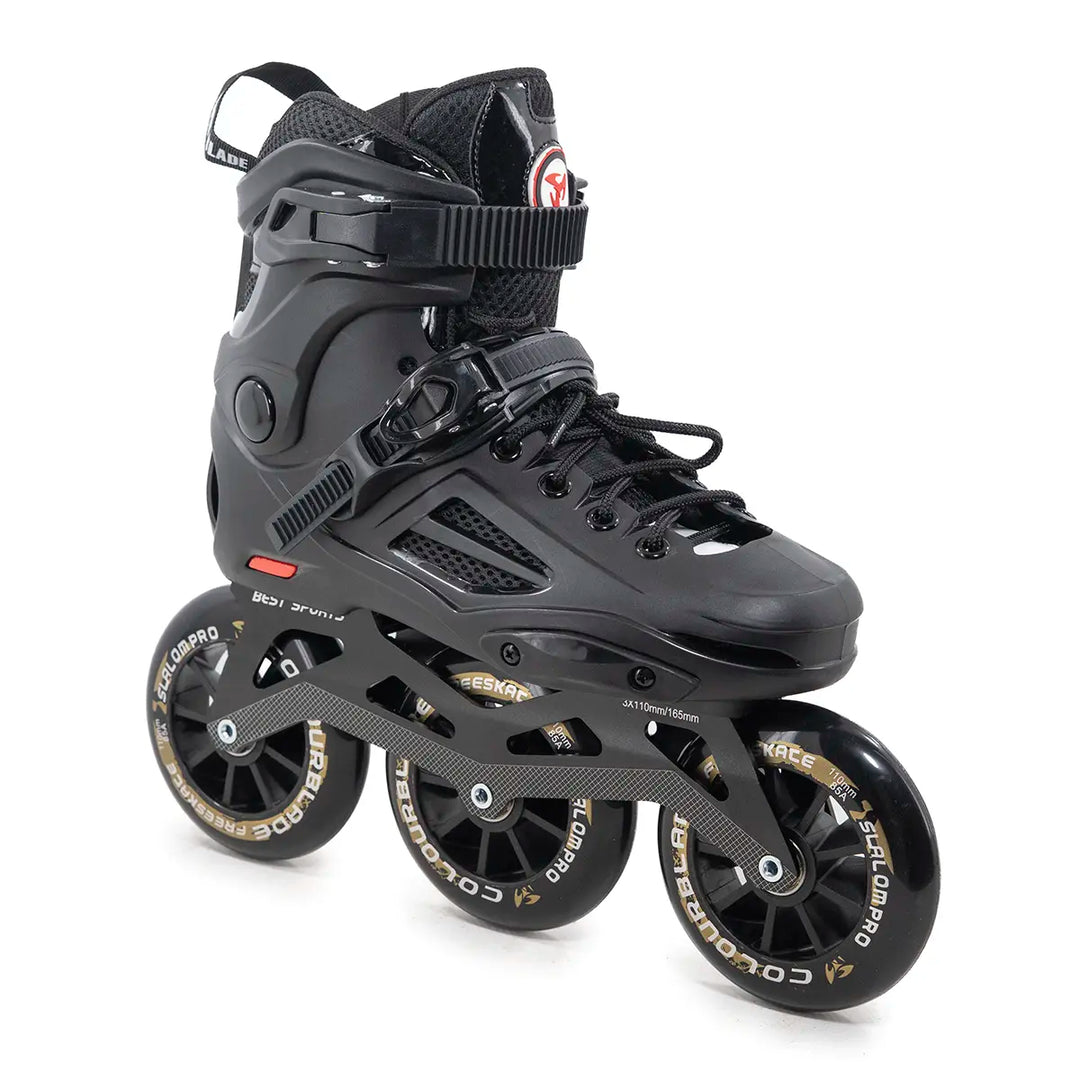 Patins Inline Mikoyan Black 110mm e rolamentos Abec7