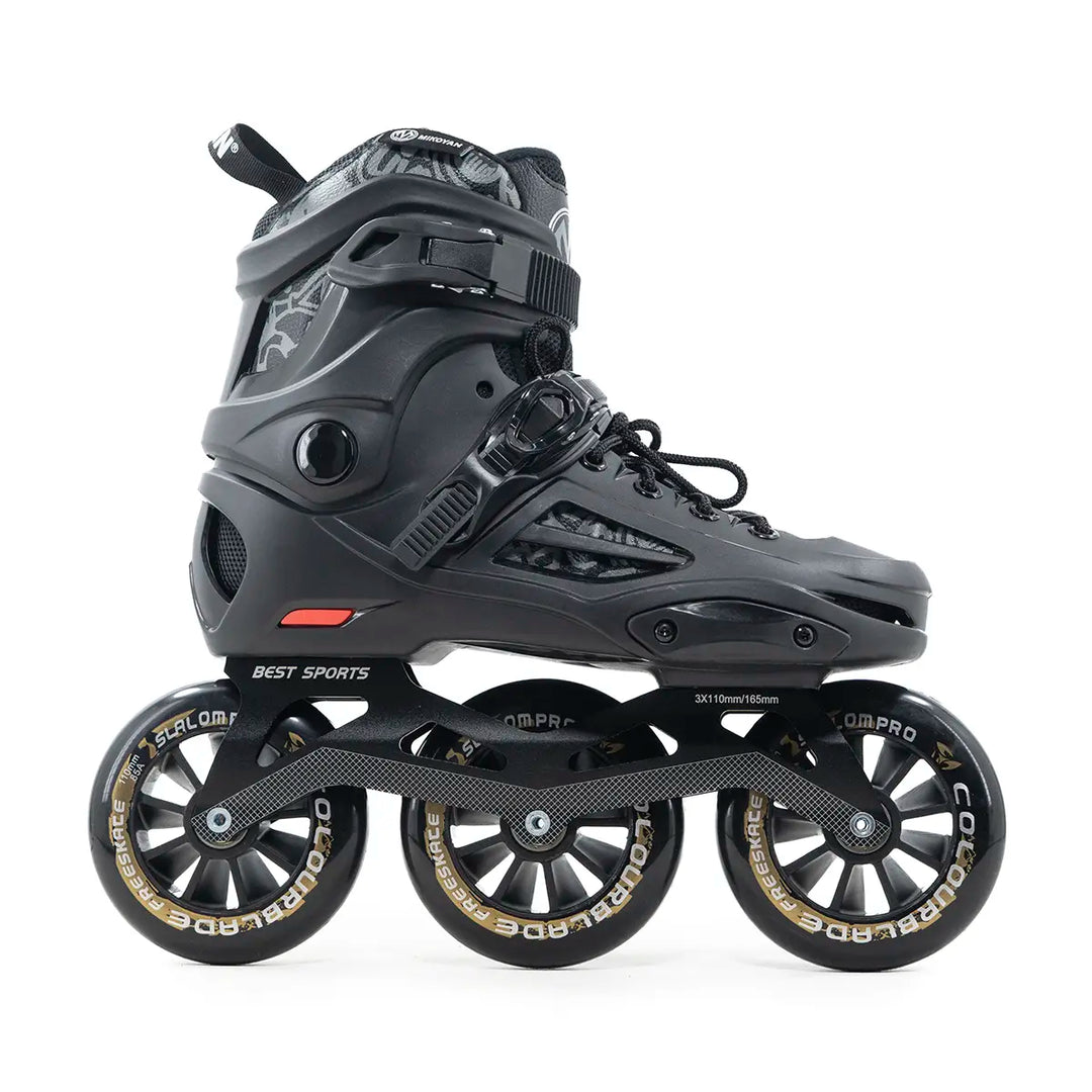 Patins Inline Mikoyan Black 110mm e rolamentos Abec7