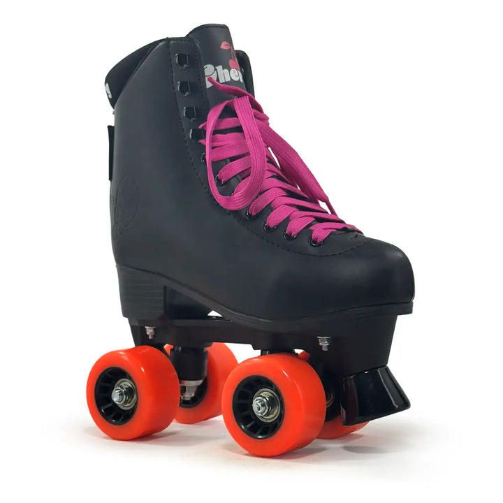 Patins Quad HD Cherry 4 Rodas Tradicional Preto Couro Sintético Tamanho 33