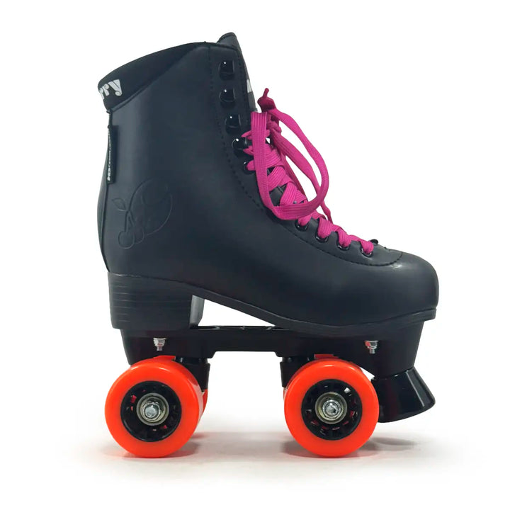 Patins Quad HD Cherry 4 Rodas Tradicional Preto Couro Sintético Tamanho 33