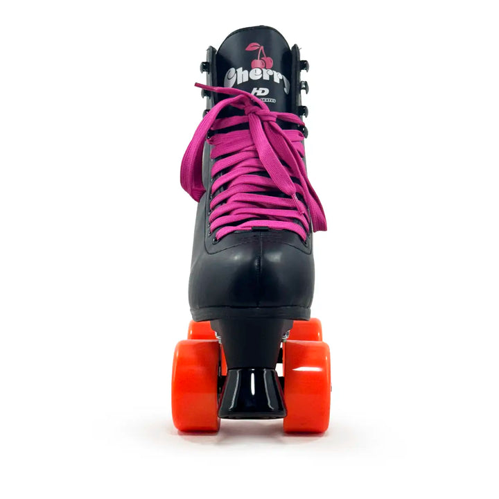 Patins Quad HD Cherry 4 Rodas Tradicional Preto Couro Sintético Tamanho 33