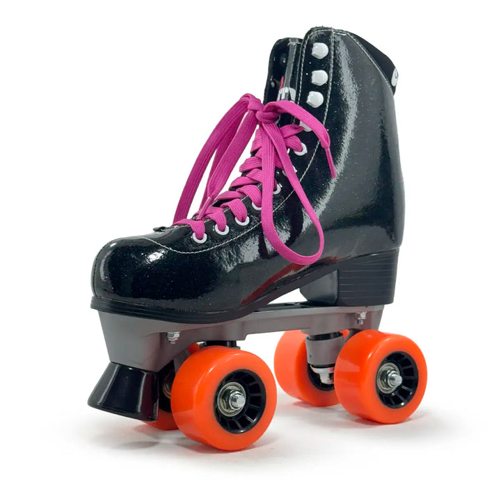 Patins Quad HD Cherry 4 Rodas Tradicional Glitter Couro Sintético Tamanho 34