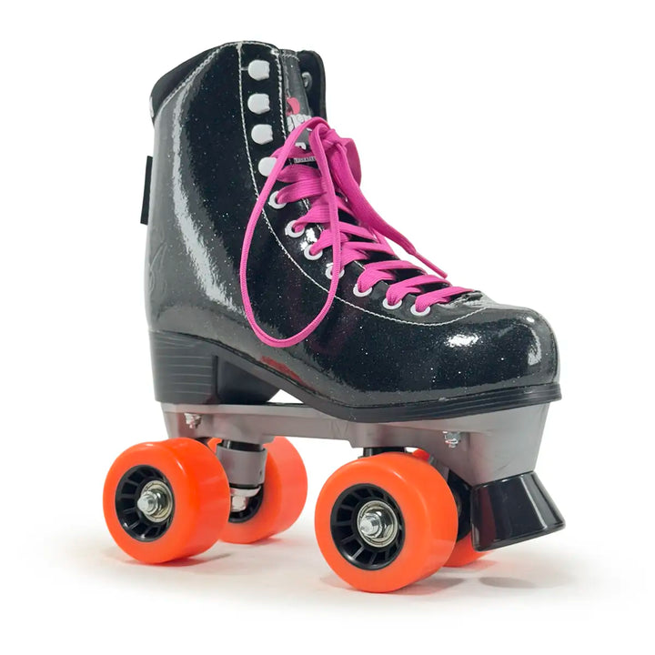 Patins Quad HD Cherry 4 Rodas Tradicional Glitter Couro Sintético Tamanho 34