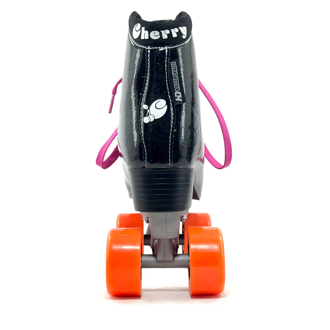 Patins Quad HD Cherry 4 Rodas Tradicional Glitter Couro Sintético Tamanho 34