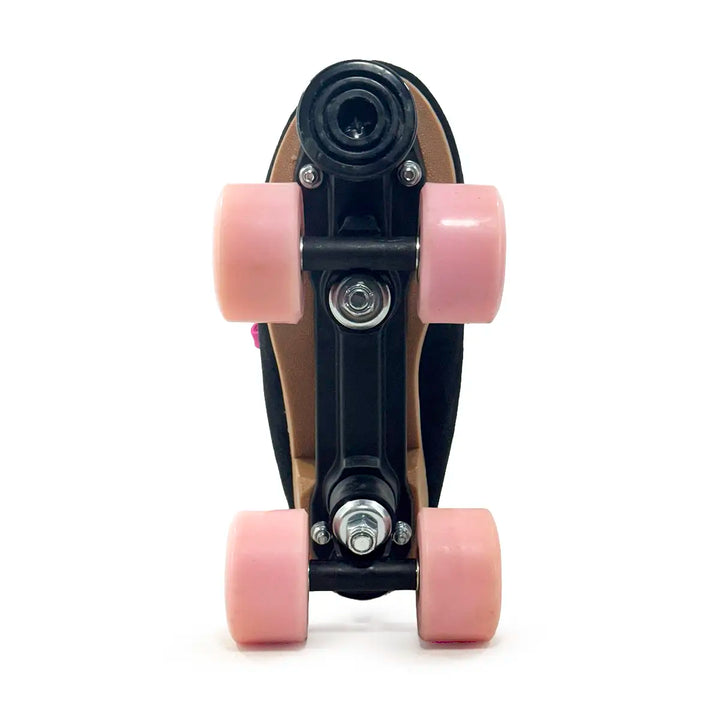 Patins Quad HD Cherry 4 Rodas Tradicional Preto Camurça Tamanho 34