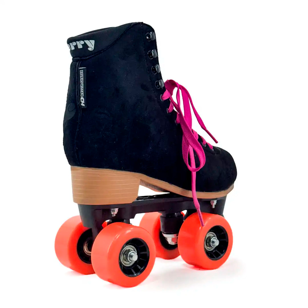 Patins Quad HD Cherry 4 Rodas Tradicional Preto Camurça Tamanho 33