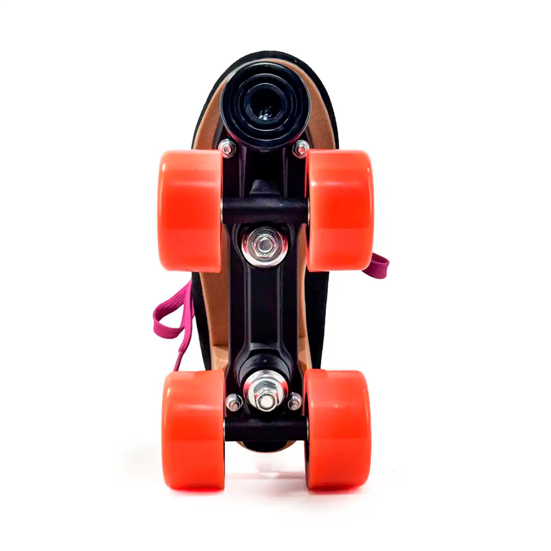 Patins Quad HD Cherry 4 Rodas Tradicional Preto Camurça Tamanho 33