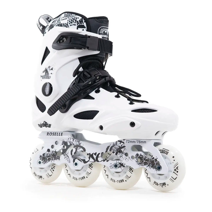 Patins Roselle Branco Preto Rockeado