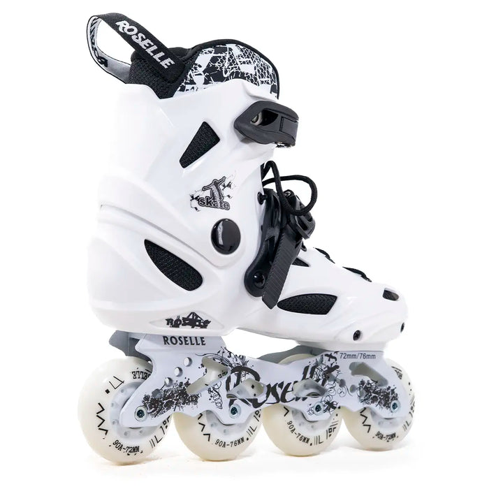 Patins Roselle Branco Preto Rockeado