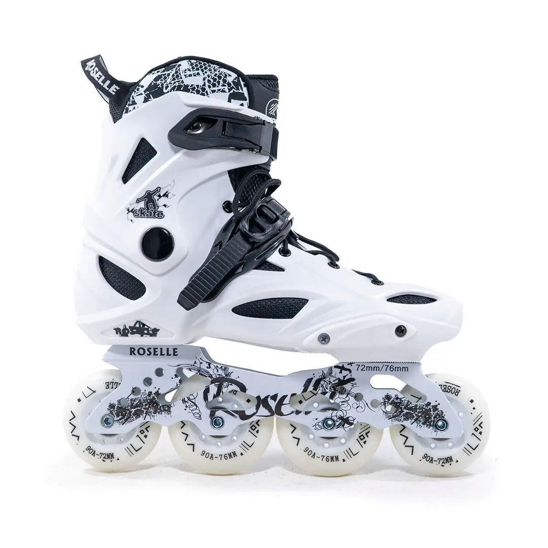 Patins Roselle Branco Preto Rockeado