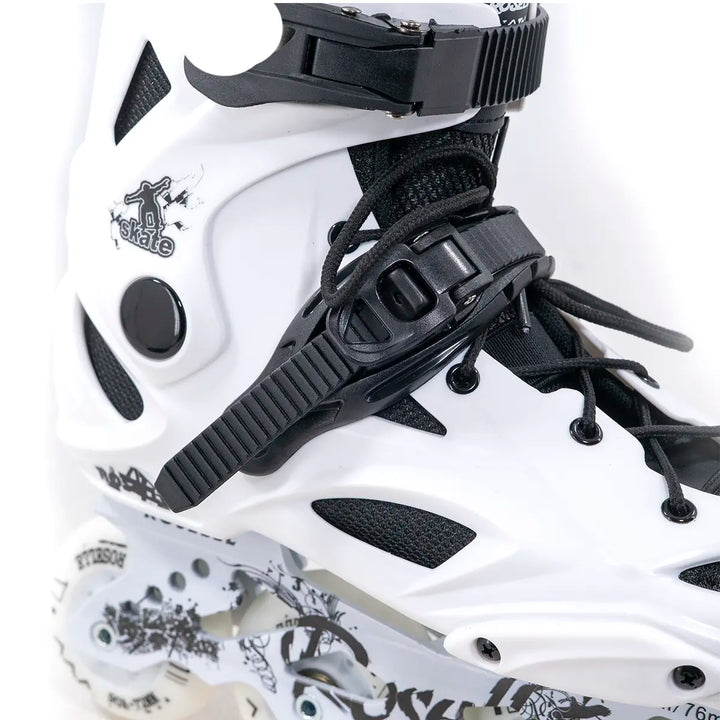 Patins Roselle Branco Preto Rockeado