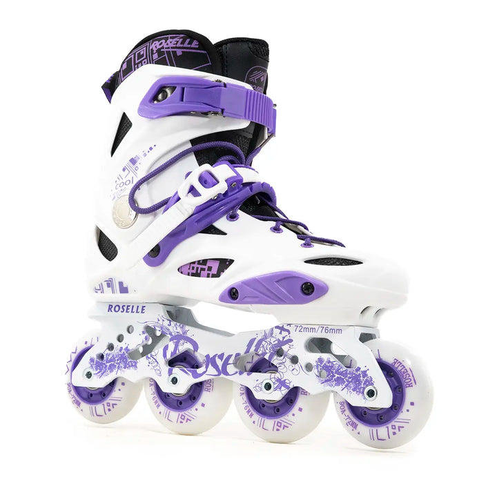Patins Roselle Branco Lilás Rockeado