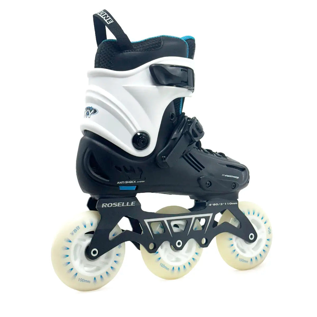 Patins HD Inline Sky Custom Rodas 100mm de Led Azul