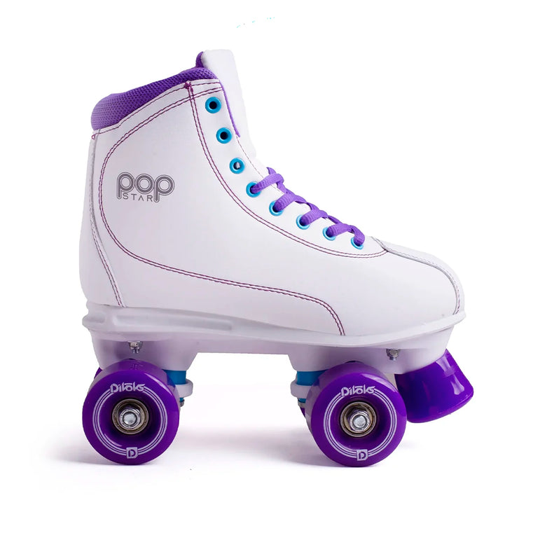 Adult Quad Skates Traditional Retro Pop Star Purple Divoks