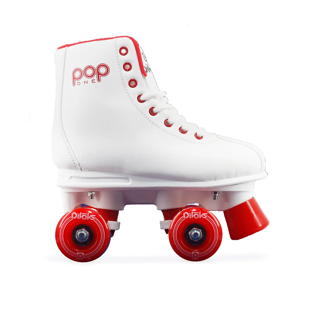 Pop One Divoks Children's Retro Quad Skates White