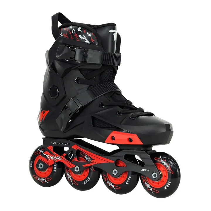 Patins Inline Traxart Revolt Preto Roller Profissional
