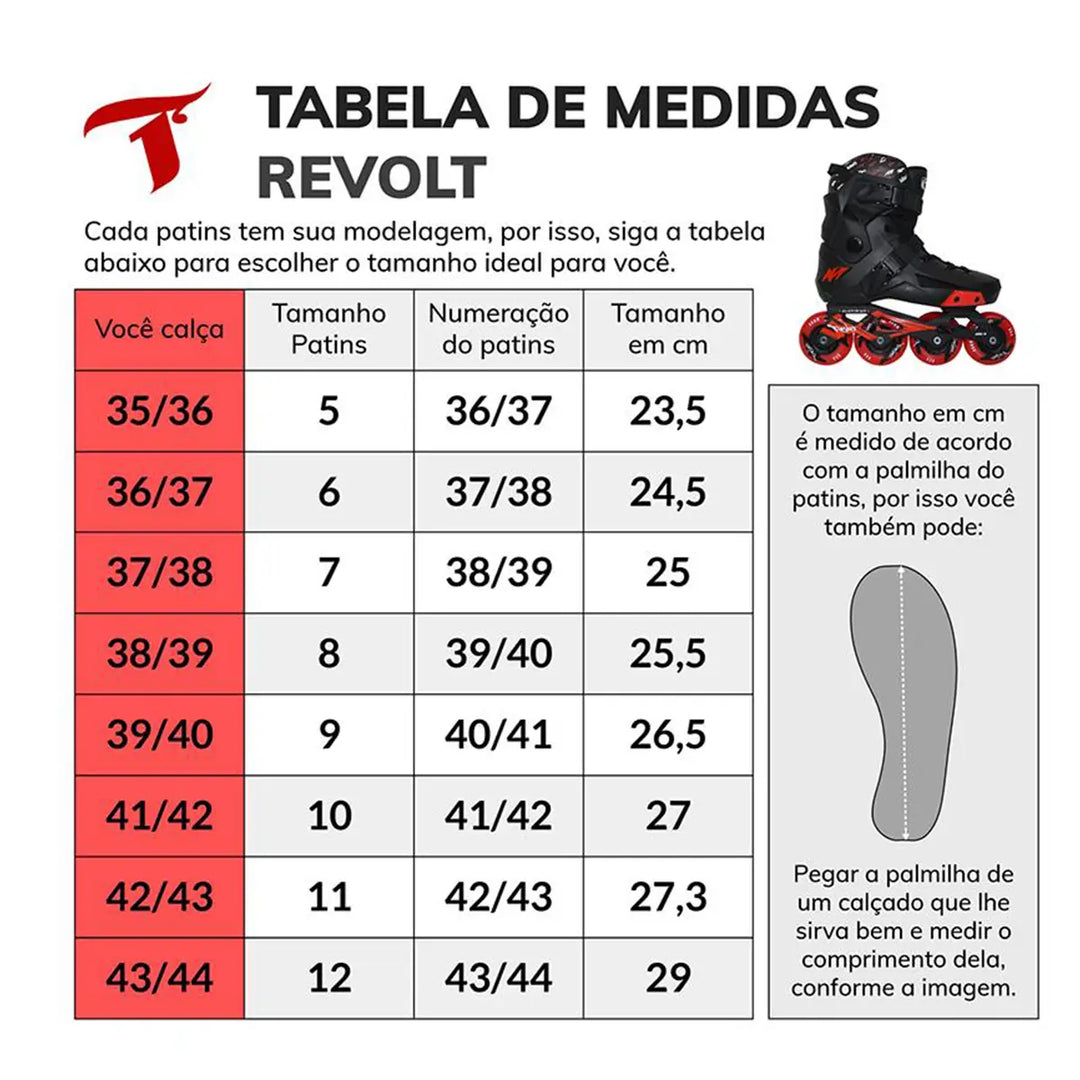 Patins Inline Traxart Revolt Preto Roller Profissional
