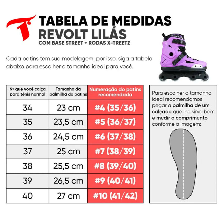 Patins Aggressive TRAXART Revolt Lilas - 57mm Abec-9 Cromo
