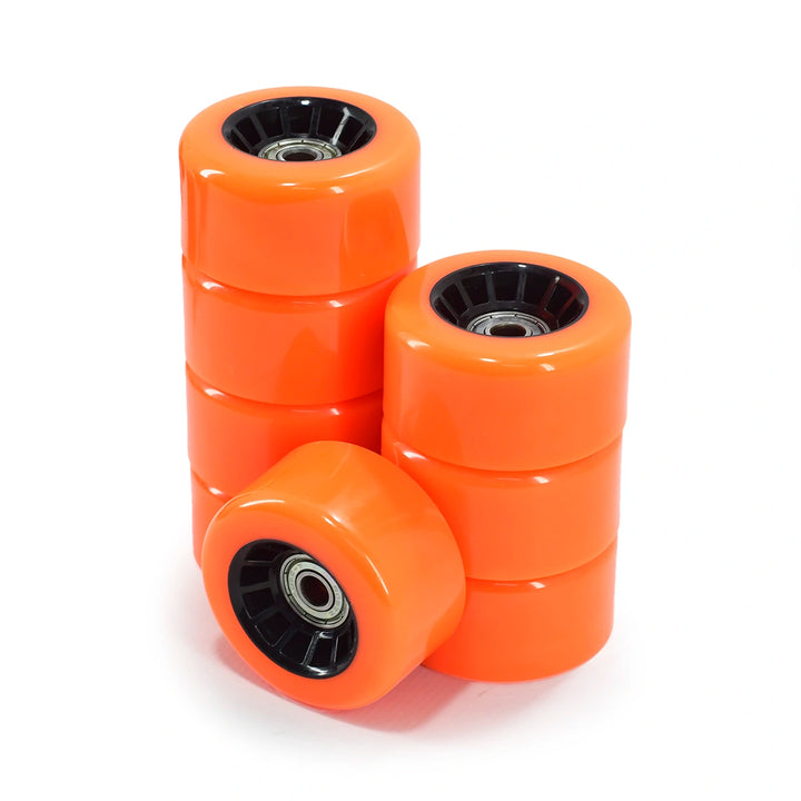 8 Rodas HD Inline Para Patins Quad 63mm X 31mm com 90A de Dureza + Abec-7