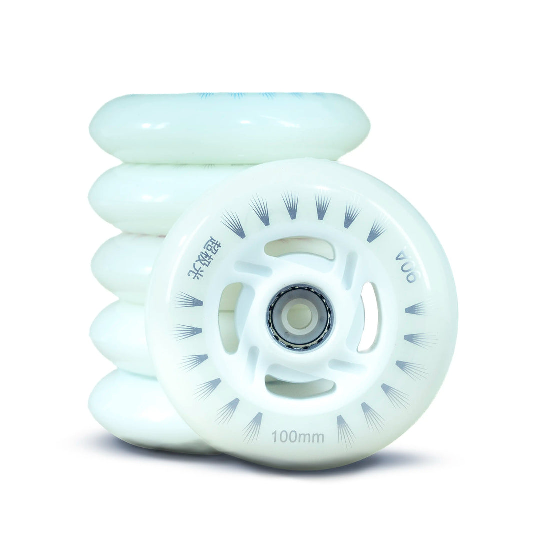 6 Rodas Led Creme Inline 100mm 90A