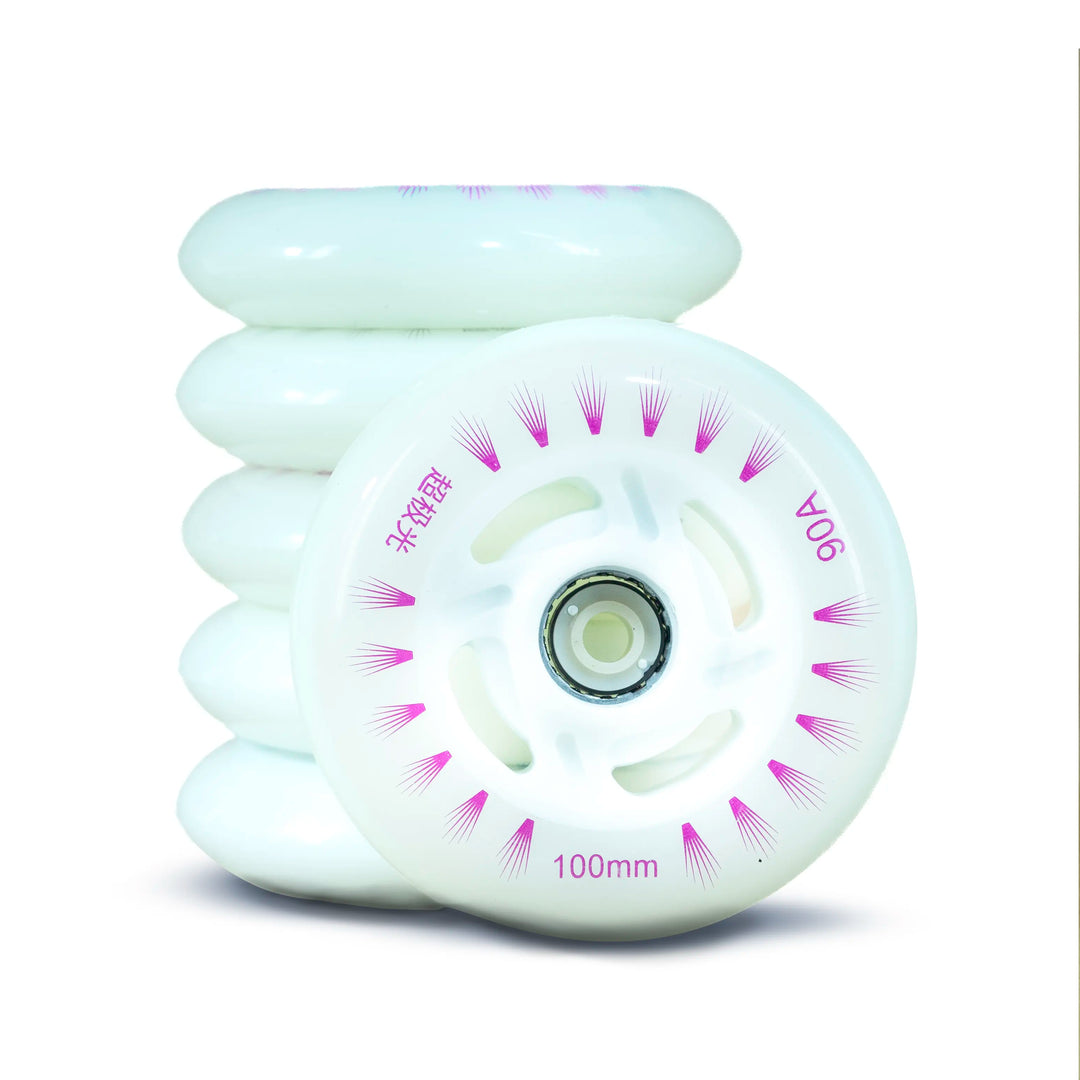 6 Rodas Led Creme Inline 100mm 90A