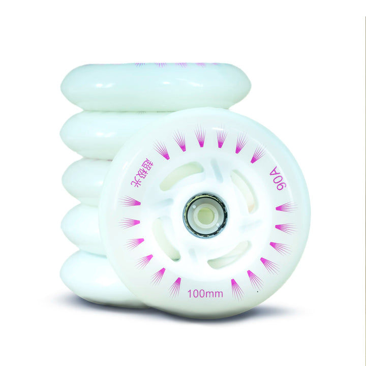 6 Rodas Led Creme Inline 100mm 90A