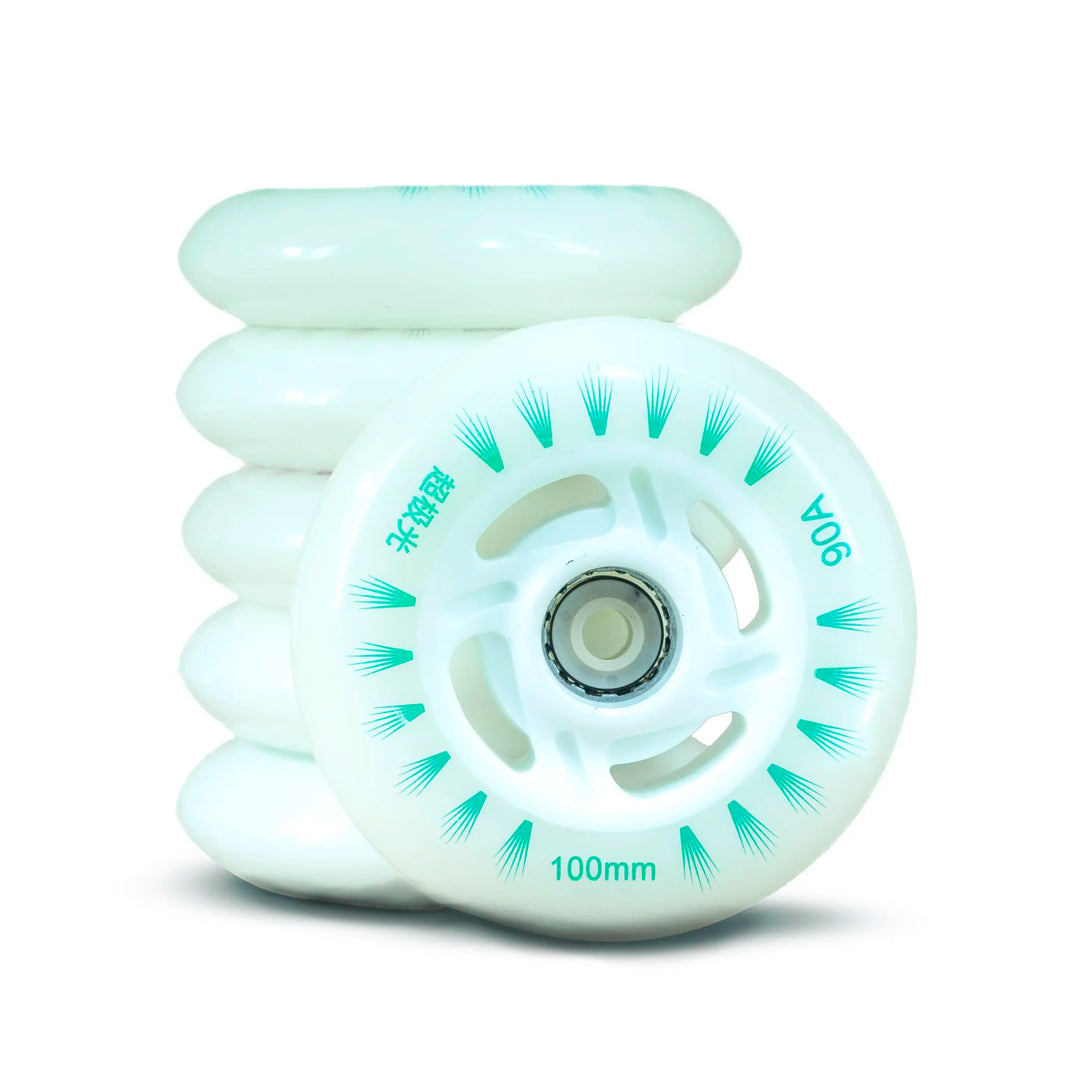 6 Rodas Led Creme Inline 100mm 90A