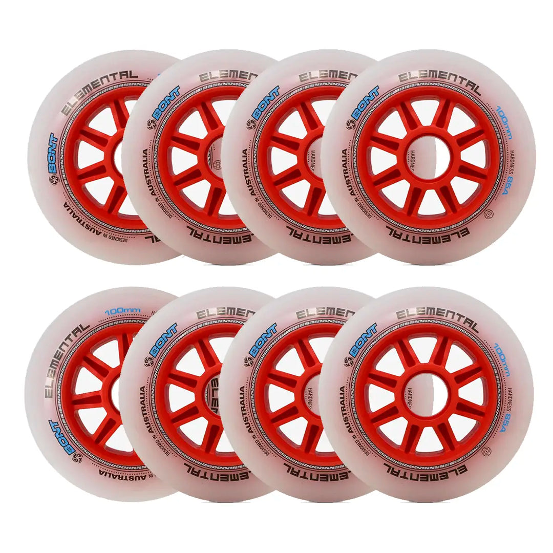 Rodas Bont Elemental Para Patins Speed 100mm 85a Alto Desempenho 8un