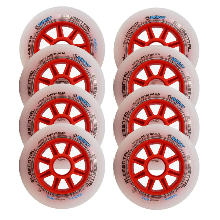 Rodas Bont Elemental Para Patins Speed 100mm 85a Alto Desempenho 8un