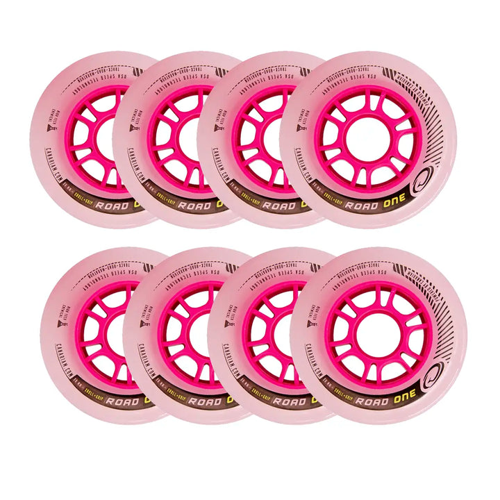 Rodas Canariam Road One Rosa 80mm Profissional Patins Urbano 8 Unidades