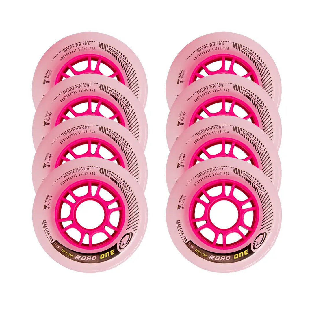 Rodas Canariam Road One Rosa 80mm Profissional Patins Urbano 8 Unidades
