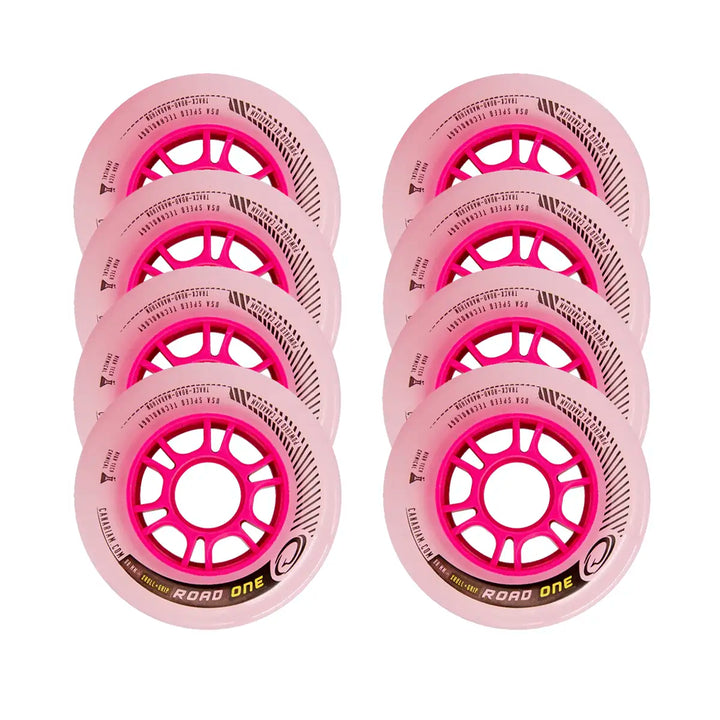 Rodas Canariam Road One Rosa 80mm Profissional Patins Urbano 8 Unidades