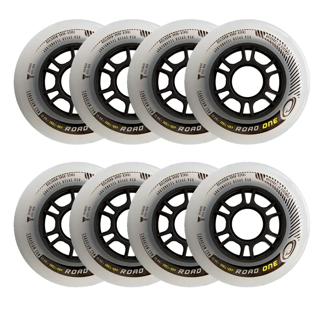 Rodas Canariam Road One Preta 80mm Profissional Patins 8 Unidades