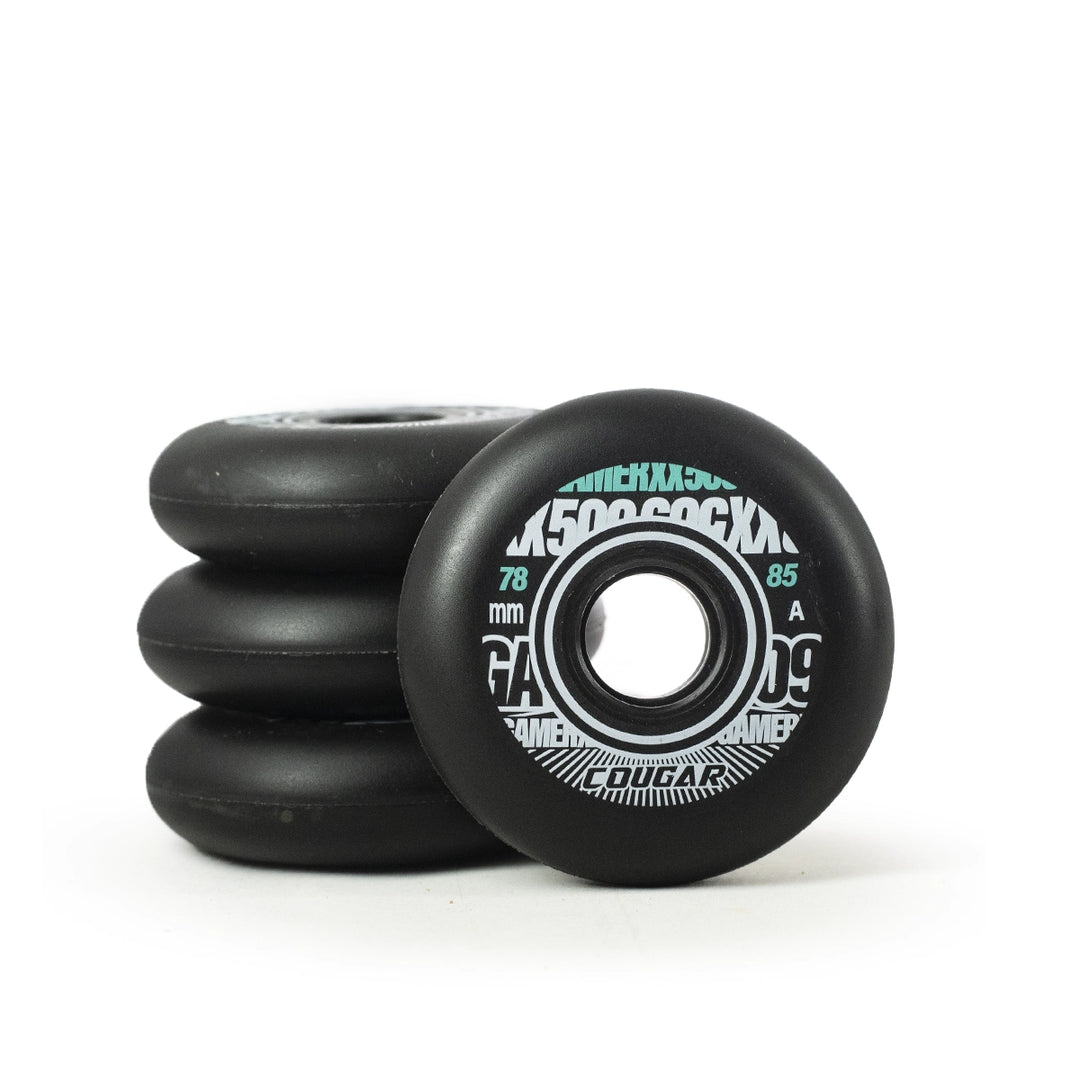 Jogo de rodas Cougar MZS509 roqueado 80mm e 78mm 85a - kit com 8