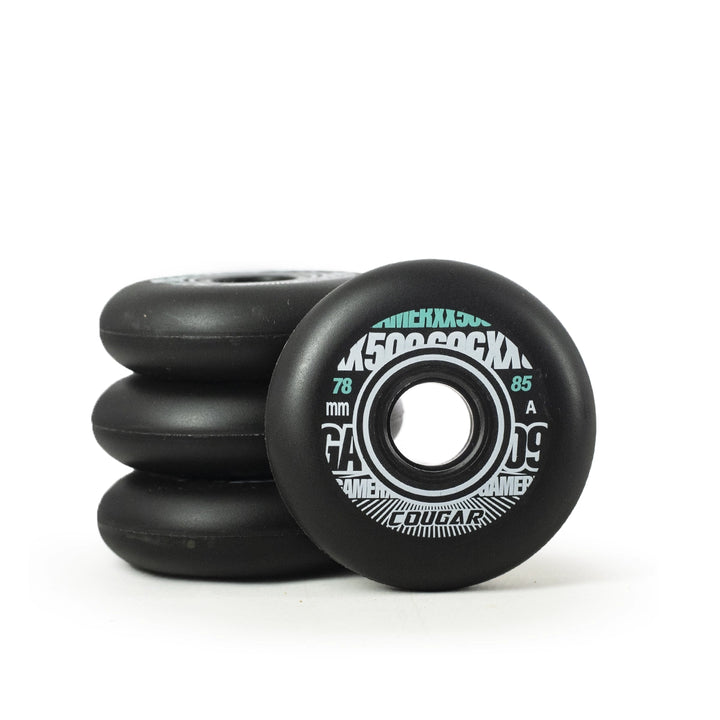 Jogo de rodas Cougar MZS509 roqueado 80mm e 78mm 85a - kit com 8