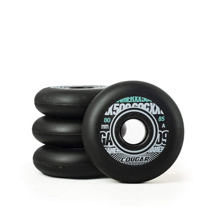 Jogo de rodas Cougar MZS509 roqueado 80mm e 78mm 85a - kit com 8