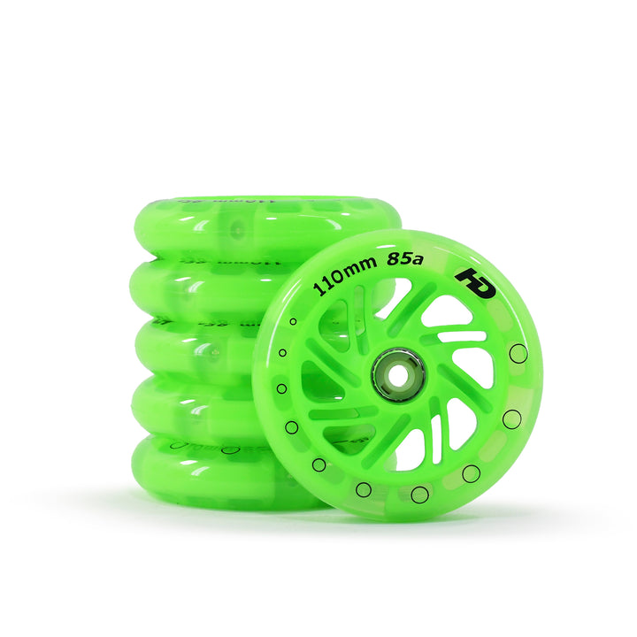 Led Wheels Patins Patinete HD Inline 110mm 85a (kit de 6 unidades)