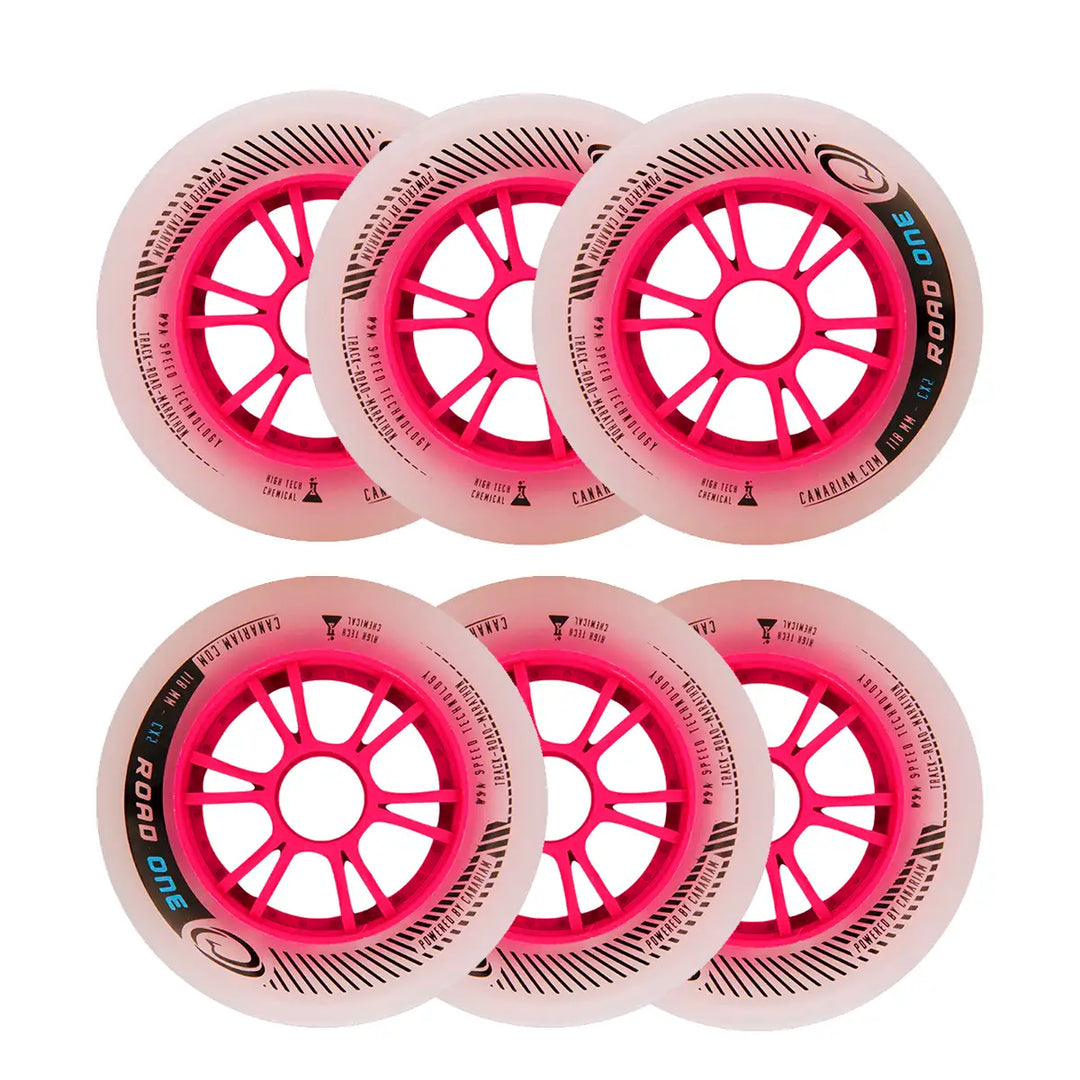 Rodas Canariam Road One Rosa 110mm/86a CX2 6 Unidades
