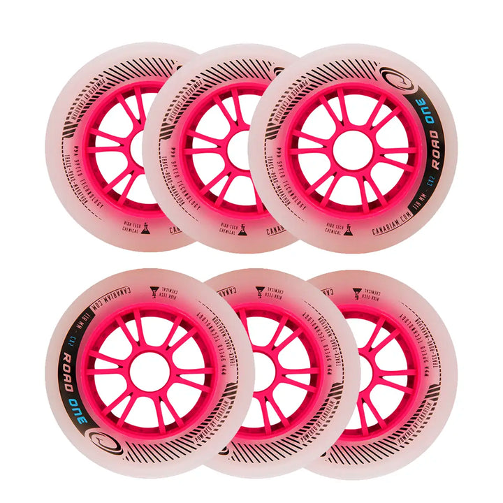 Rodas Canariam Road One Rosa 110mm/86a CX2 6 Unidades