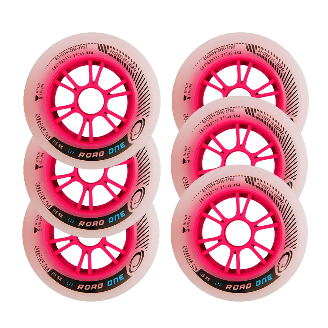 Rodas Canariam Road One Rosa 110mm/86a CX2 6 Unidades