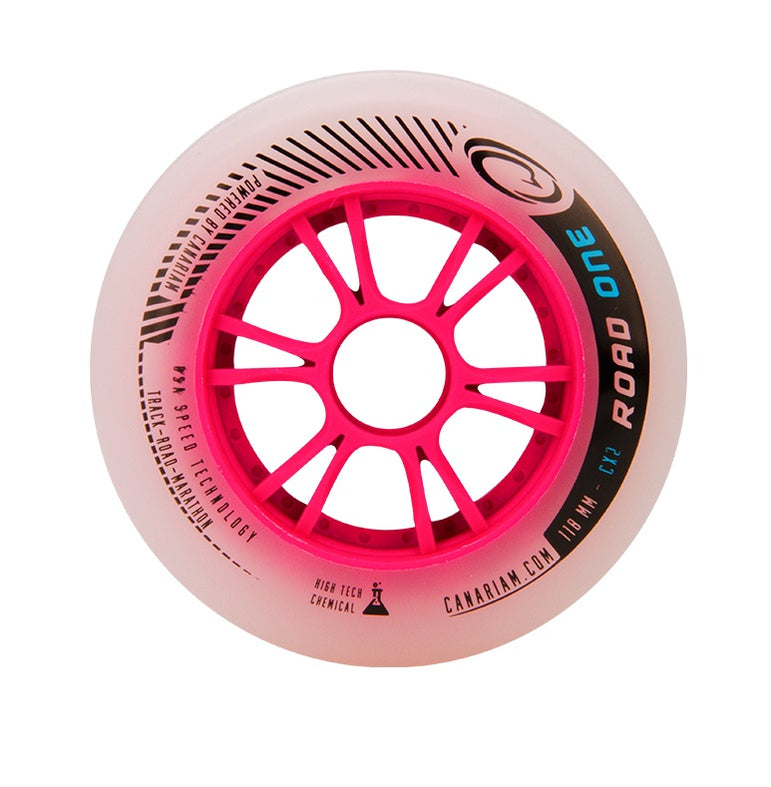 Roda Canariam Road One Rosa 110mm/86a UNIDADE Patins Urbano