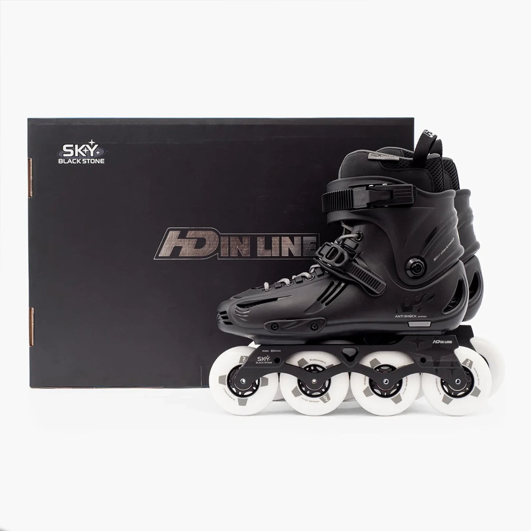 Patins HD Inline Sky Black Stone 80mm Abec-9