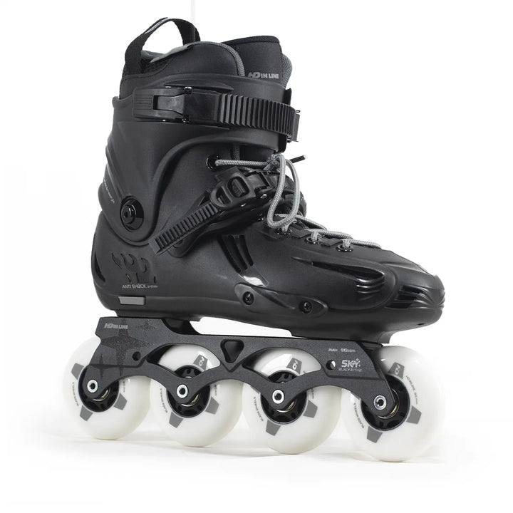 Patins HD Inline Sky Black Stone 80mm Abec-9